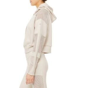 ALO Yoga Cream Mesh Hoodie